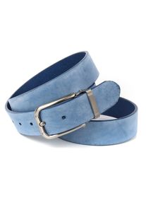 Lederg&uuml;rtel Anthoni Crown, Herren, Gr. 90, blau (hellblau), Leder, unifarben, G&uuml;rtel Lederg&uuml;rtel, Pflanzlich gegerbter Vollrindlederg&uuml;rtel