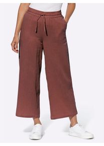 Culotte Casual Looks, Damen, Gr. 46, Normalgr&ouml;&szlig;en, rot (rotbraun), 100% Baumwolle, unifarben, 7/8-L&auml;nge, Hosen Culotte