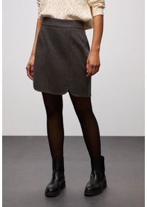 Minirock Street One "Style Maja", Damen, Gr. 44, rustic braun meliert, Web, Obermaterial: 90% Polyester, 10% Viskose, meliert, regular fit ca. Mitte Oberschenkel, R&ouml;cke Minirock, mit Seitenschlitzen