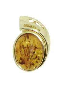 Kettenanh&auml;nger OSTSEE-SCHMUCK "- Gleiter-Resi - Gold 333/000 - Bernstein" Gr. 24, gold (gold 333, goldfarben, gelb), Schmuckanh&auml;nger, Damen, Gelbgold 333, Kettenanh&auml;nger