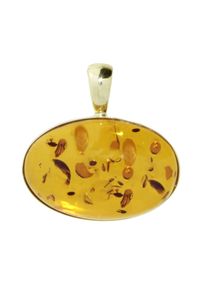 Kettenanh&auml;nger OSTSEE-SCHMUCK "- Classic 24x16 mm - Gold 333/000 - Bernstein" Gr. 25, gold (gold 333, goldfarben, gelb), Schmuckanh&auml;nger, Damen, Gelbgold 333, Kettenanh&auml;nger