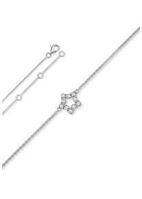 Silberkette ONE ELEMENT "Zirkonia Stern Halskette aus 925 Silber 45 cm" Gr. 45, silber, Halsketten, Damen, Silber 925 (Sterlingsilber), Silberkette