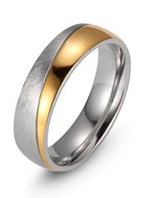 Trauring Firetti "Schmuck Geschenk "LIEBE" mit Vertiefung, ca. 7,0mm breit" Gr. 64, gold (edelstahlfarben, gelbgoldfarben), Fingerringe, Damen, 64, Edelstahl, 7mm, Trauring