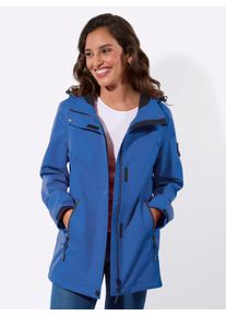 Funktionsjacke Casual Looks, Damen, Gr. 46, jeansblau, 100% Polyester, Kapuzenfutter:100% Polyester, Kragen:100% Polyester, Netzware:100% Polyester, unifarben, Jacken Funktionsjacke