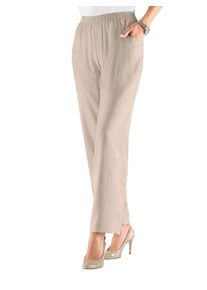 Schlupfhose Classic Basics, Damen, Gr. 215, Extrakurzgr&ouml;&szlig;en, grau (stein), 52% Polyester, 48% Viskose, unifarben, lang, Hosen Schlupfhose