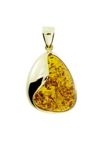 Kettenanh&auml;nger OSTSEE-SCHMUCK "- Jeska 34 mm - Gold 333/000 - Bernstein" Gr. 34, gold (gold 333, goldfarben, gelb), Schmuckanh&auml;nger, Damen, Gelbgold 333, Kettenanh&auml;nger
