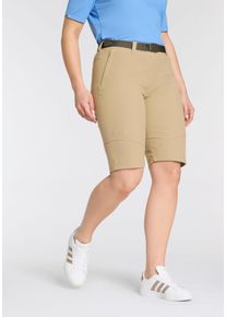 Bermudas Maier Sports "D GG Outdoorhose", Damen, Gr. 42, N-Gr, beige, Web, Obermaterial: 90% Polyamid, 10% Elasthan, unifarben, Hosen Bermudas