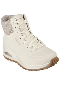 Winterboots Skechers "UNO RUGGED", Damen, Gr. 35, beige (natur), Lederimitat, Textil, Schuhe Winterboots, Snowboots mit Skech-Air-Luftkammernsohle