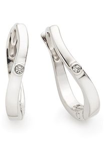 Paar Creolen Bruno Banani "Schmuck Geschenk Silber 925 Ohrschmuck Ohrringe", bunt (silberfarben, wei&szlig;, kristallwei&szlig;), Ohrringe, Damen, Silber 925 (Sterlingsilber), Paar Creolen, mit Zirkonia (synth.)