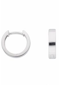 Adelia&acute;s Paar Creolen ADELIA&acute;S "333 Wei&szlig;gold Ohrringe Creolen &Oslash; 11,7 mm", silber, Ohrringe, Damen, Wei&szlig;gold 333, Paar Creolen