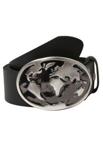 Koppelg&uuml;rtel RETTUNGSRING G&Uuml;RTEL, Damen, Gr. 90, schwarz, Leder, unifarben, G&uuml;rtel Koppelg&uuml;rtel, mit austauschbarer Schlie&szlig;e Welt schwarz/silber