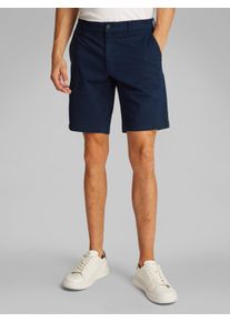 Chinoshorts Calvin Klein "MODERN TWILL SLIM CHINO SHORT", Herren, Gr. 30, N-Gr, blau (schwarz sapphire), Twill, Obermaterial: 98% Baumwolle, 2% Elasthan, unifarben, slim fit kniefrei, Hosen Chinoshorts, mit Logo-Patch