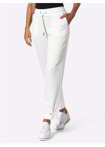 Webhose Classic Basics, Damen, Gr. 46, Normalgr&ouml;&szlig;en, wei&szlig;, 95% Polyester, 5% Elasthan, unifarben, Hosen Webhose