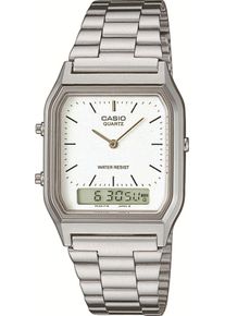 Chronograph CASIO VINTAGE, silber (silberfarben, wei&szlig;), Armbanduhren, Damen, Chronograph, Quarzuhr, Armbanduhr, Damenuhr, Herrenuhr,Digitaluhr, Edelstahlarmband