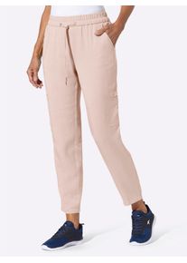 Schlupfhose Casual Looks, Damen, Gr. 46, Normalgr&ouml;&szlig;en, puder, 100% Lyocell, unifarben, Hosen Schlupfhose