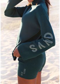 Shorts ELBSAND, Damen, Gr. 48/50, N-Gr, blau (petrol), Strick, Obermaterial: 50% Viskose, 28% Polyester, 22% Nylon, meliert, unifarben, bequem kurz, Hosen Shorts, aus hochwertigem Strick, Loungewear