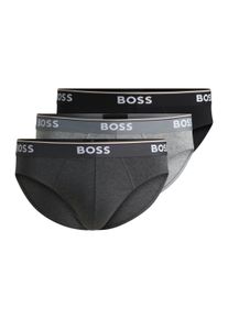 Slip BOSS, Herren, Gr. M (50), grau (hellgrau), Jersey, Obermaterial: 95% Baumwolle, 5% Elasthan, Unterhosen Slip, mit Logo Webbund
