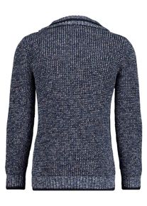 Rundhalspullover Ragman, Herren, Gr. 56, blau, melange, 171, Strick, 100% Baumwolle, Pullover Rundhalspullover