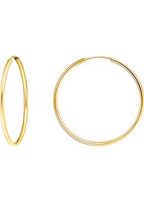 Paar Creolen Thomas Sabo "mittelgro&szlig;", gold (gelbgoldfarben), Ohrringe, Damen, 40mm, Silber 925 (recycelt), Paar Creolen