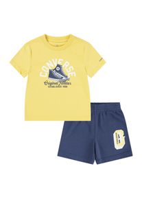 T-Shirt & Shorts Converse "CNVB RETRO REMIX FT SHORT SET", Jungen, Gr. 122 (7), blau (Converse navy), Obermaterial: 60% Baumwolle, 40% Polyester, KOB Set-Artikel T-Shirt & Shorts, f&uuml;r Kinder