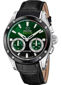 Chronograph Jaguar "Connected Special Edition", schwarz (schwarz, gr&uuml;n), Armbanduhren, Herren, Chronograph, Armbanduhr, Quarzuhr, Herrenuhr, Saphirglas, Stoppfunktion