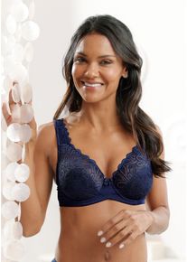 w&auml;schepur Entlastungs-BH W&Auml;SCHEPUR, Damen, Gr. 75, Cup D, blau (marine), 86% Polyamid, 14% Elasthan, BHs Entlastungs-BH