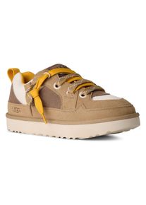 UGG Australia Sneaker UGG "Unisex LO LOWMEL", Herren, Gr. 13 (46), beige, Textil, Veloursleder, Schuhe Sneaker, Halbschuh, Schn&uuml;rschuh Freizeitschuh mit trendiger Laufsohle