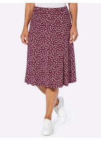 Jerseyrock CLASSIC, Damen, Gr. 40, wei&szlig; (bordeaux, wei&szlig;, bedruckt), 95% Polyester, 5% Elasthan, bedruckt, gebl&uuml;mt, gemustert, mehrfarbig, knielang, R&ouml;cke Jerseyrock