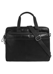 Aktentasche Sansibar, Damen, Gr. B/H/T: 35cm x 28cm x 7cm onesize, schwarz, Leder, Taschen Aktentasche, echt Leder