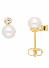 Adelia&acute;s Paar Ohrstecker ADELIA&acute;S "333 Gold Ohrringe Ohrstecker mit Zirkonia", gold, Ohrringe, Damen, Gelbgold 333, Paar Ohrstecker