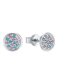 Paar Ohrstecker Prinzessin Lillifee "2031155", bunt (silberfarben, rosa, t&uuml;rkis, rosa, t&uuml;rkis), Ohrringe, M&auml;dchen, Silber 925 (Sterlingsilber), Paar Ohrstecker, mit Zirkonia (synth.)