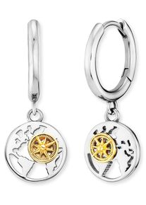 Paar Creolen Engelsrufer "Aloha Bicolor", gold (silberfarben, gelbgoldfarben), Ohrringe, Damen, 14mm, Silber 925 (Sterlingsilber), Paar Creolen