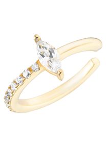 Ohrklemme Firetti "Schmuck Geschenk Silber 925 Ear Cuff", gold (gelbgoldfarben, kristallwei&szlig;, kristallwei&szlig;), Ohrringe, Damen, Silber 925 (Sterlingsilber), Ohrklemme, mit Zirkonia (synth.)