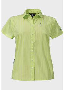 Sch&ouml;ffel Outdoorbluse SCH&Ouml;FFEL "Blouse Hochalm SH L", Damen, Gr. 36, gr&uuml;n (6085, gr&uuml;n), Oberstoff : 62% Baumwolle, 34% Nylon, 4% Elasthan, Basic, V-Ausschnitt, Blusen Outdoorbluse