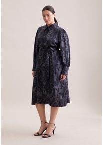 Sommerkleid Seidensticker "Schwarze Rose", Damen, Gr. 5XL (50), Normalgr&ouml;&szlig;en, grau, 100% Viskose, bedruckt, regular fit, Kleider Sommerkleid, 1/1 Druck