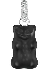 Kettenanh&auml;nger Thomas Sabo "Thomas Sabo x HARIBO Schmuck: Gro&szlig;er Anh&auml;nger Goldb&auml;r", wei&szlig; (silberfarben, schwarz, kristallwei&szlig;, schwarz, kristallwei&szlig;), Schmuckanh&auml;nger, Damen, Silber 925 (recycelt), 4,05 g, Kettenanh&auml;nger, mit Kristallglas, Zirkonia (synth.)