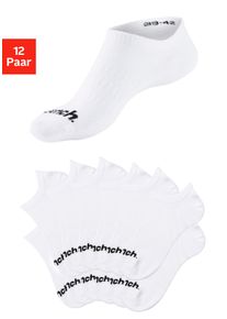 Sportsocken Bench., Damen, Gr. 43-46, wei&szlig; (12x wei&szlig;), Baumwollmischung, unifarben, elastisch, Socken Sportsocken, Sneakersocken verschwinden im Schuh