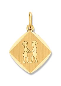 Sternzeichenanh&auml;nger ONE ELEMENT "Zwilling Sternzeichen Anh&auml;nger aus 333 Gelbgold", gold, Schmuckanh&auml;nger, Damen, Gelbgold 333, Sternzeichenanh&auml;nger, Astro