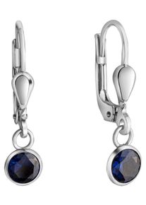 Paar Ohrh&auml;nger Firetti "Schmuck Geschenk Silber 925 Ohrschmuck Patentbrisur Solit&auml;r Glitzer", bunt (silberfarben, dunkelblau, dunkelblau), Ohrringe, Damen, Silber 925 (Sterlingsilber), Paar Ohrh&auml;nger, mit Zirkonia (synth.)
