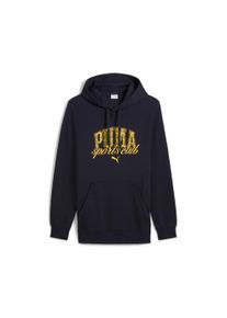 Kapuzensweatshirt Puma "CLASS HOODIE FL", Herren, Gr. XL, blau (new navy), Fleece, Obermaterial: 66% Baumwolle, 34% Polyester, bedruckt, regular fit normal, angesetztes B&uuml;ndchen, Sweatshirts Kapuzensweatshirt, mit K&auml;ngurutasche, mit grafischem Print, mit verstellbarer Kapuze