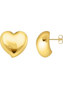 Paar Ohrstecker Thomas Sabo "Bold Elegance Herzform", gold (gelbgoldfarben), Ohrringe, Damen, Silber 925 (recycelt), Paar Ohrstecker