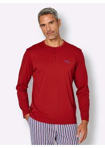 Pyjamaoberteil "Schlafanzug-Shirt", Herren, Gr. 52/54, kirsche, 100% Baumwolle, unifarben, Shirts Pyjamaoberteil