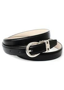 Lederg&uuml;rtel Anthoni Crown, Damen, Gr. 85, schwarz, Leder, unifarben, G&uuml;rtel Lederg&uuml;rtel, in schmaler Form mit doppelter Metallschlaufe
