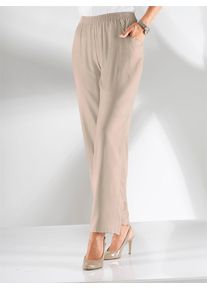 Schlupfhose Classic Basics, Damen, Gr. 50, Normalgr&ouml;&szlig;en, grau (stein), 52% Polyester, 48% Viskose, unifarben, lang, Hosen Schlupfhose