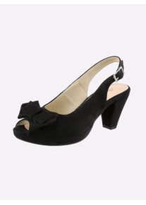 Sandalette Andrea Conti, Damen, Gr. 39, schwarz, Textil, Schuhe Sandalette