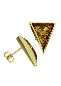 Paar Ohrstecker OSTSEE-SCHMUCK "- Classic 17 x 14 mm - Gold 333/000 - Bernstein" Gr. 17, gold (gold 333, goldfarben, gelb), Ohrringe, Damen, Gelbgold 333, Paar Ohrstecker