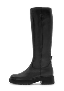Stiefel Gabor, Damen, Gr. 40, Normalschaft, schwarz, Kalbsleder, unifarben, Schuhe Stiefel, Blockabsatz, Langschaftstiefel, Rei&szlig;verschlussstiefel mit Ziern&auml;hten