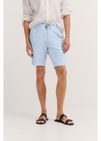 Bermudas Bugatti, Herren, Gr. 58, Normalgr&ouml;&szlig;en, blau (320, hellblau), 55% Leinen, 45% Baumwolle, unifarben, normal, Hosen Bermudas, aus Leinen-Baumwollmix