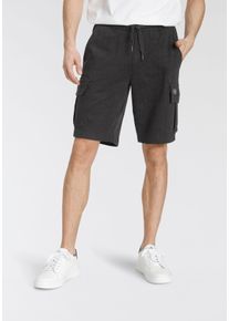 Sweatbermudas Kangaroos "Cargo Bermudas", Herren, Gr. S (44/46), N-Gr, grau (anthrazit), Obermaterial: 80% Baumwolle, 20% Polyester, Hosen Sweatbermudas