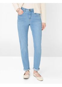 Brax Damen Five-Pocket-Hose Style CAROLA USED LIGHT BLUE, denim hellblau, Gr. 48K